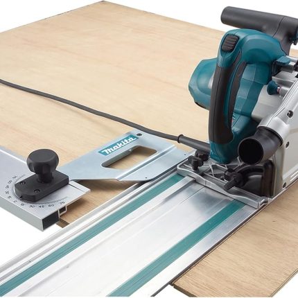 Scie plongeante 1300 W lame 165 mm rail de guidage profondeur coupe 56 mm 5200 tr/min – image 1