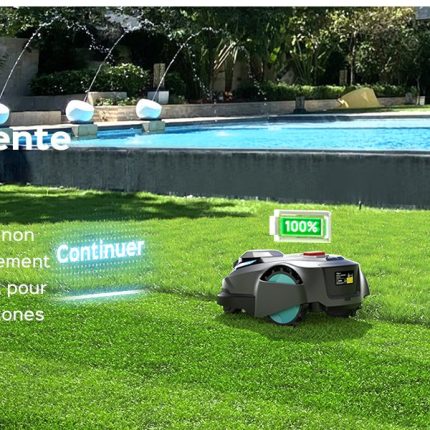 Robot tondeuse 1600 m² RTK avec coupe en U et bordures – image 1