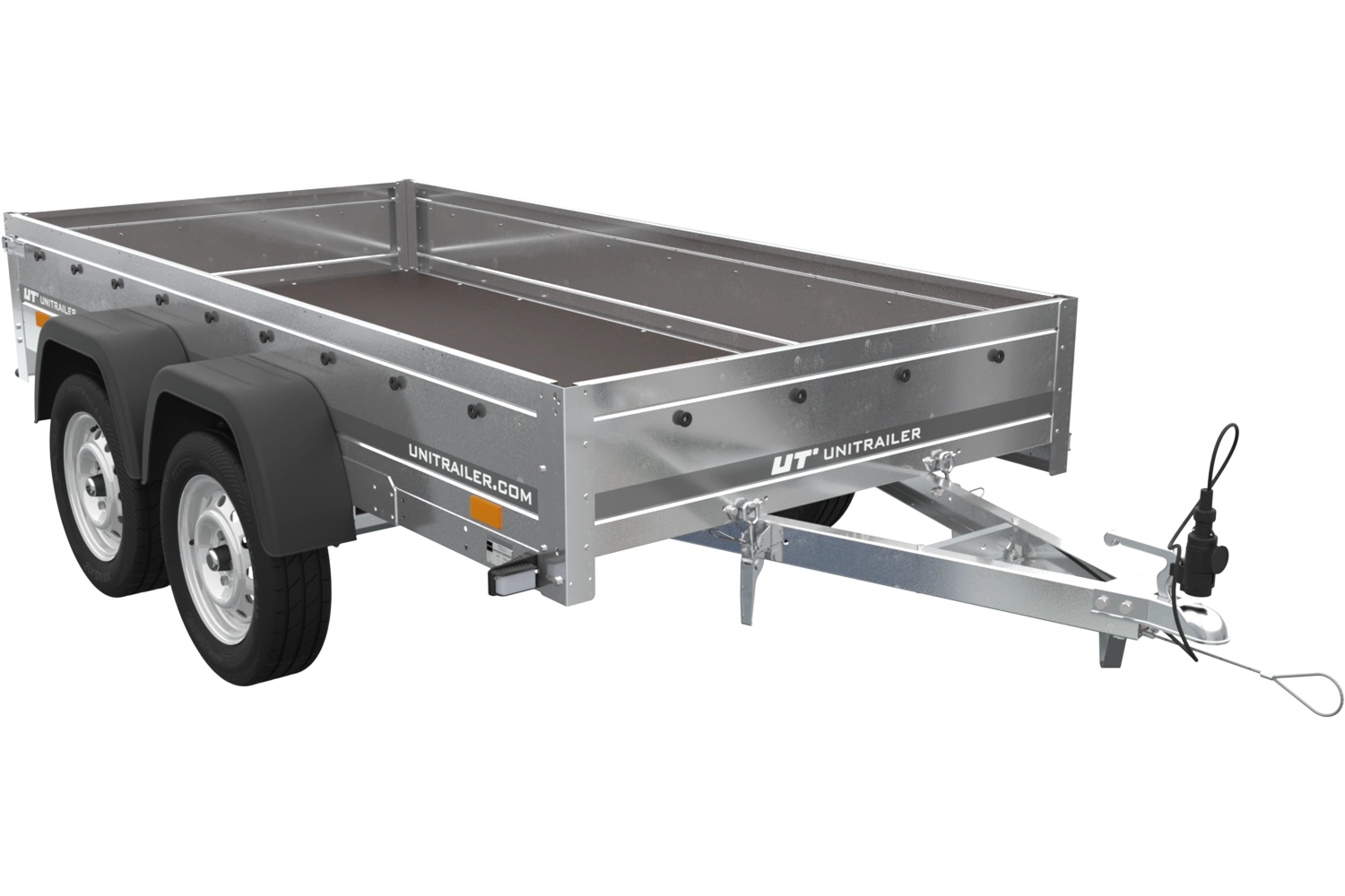 Remorque à deux essieux UNITRAILER Garden Trailer 264/2 Kipp 264x125 basculante 750 kg non freinée – image 1
