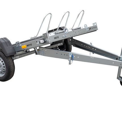 Remorque moto basculante UNITRAILER Moto 3 – PTAC 750 kg – 3 rails – 220 x 155