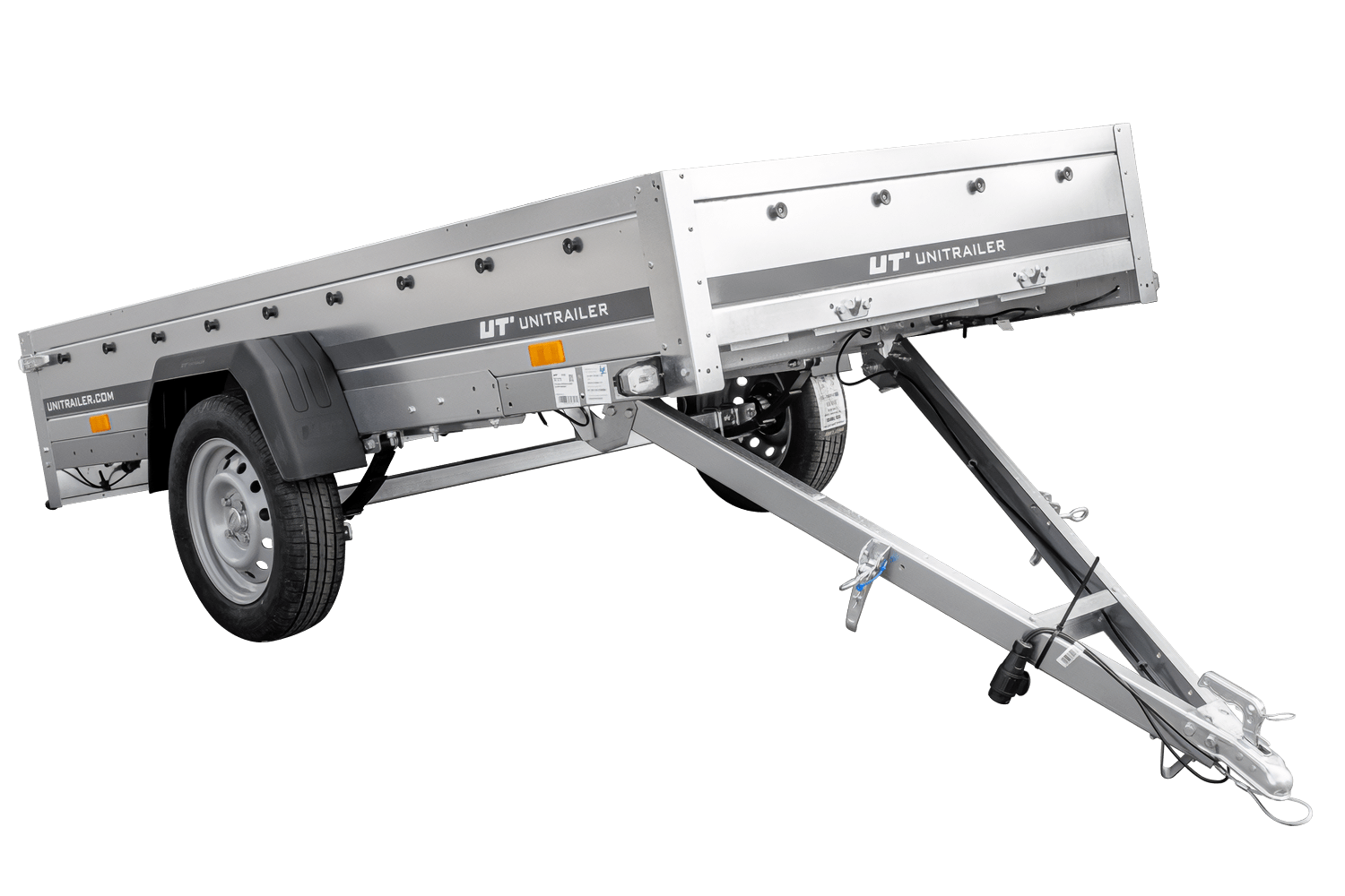 Remorque UNITRAILER GARDEN 264/R KIPP 264x125 suspension à ressorts PTAC 750 kg – image 1