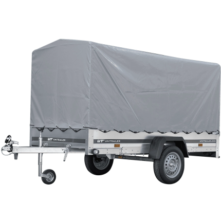 Remorque sur ressorts UNITRAILER Garden 264/R KIPP 264x125 châssis H-1100 bâche grise – image 1