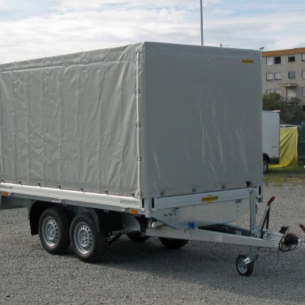 Remorque plateau Humbaur HT203116 avec bâche grise de 1600 mm