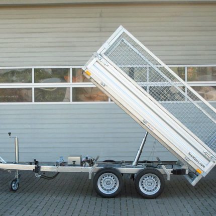 Remorque benne arrière Humbaur HUK 272715 avec pompe électrique et rehausse grillagée
