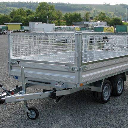 Remorque benne arrière Humbaur HUK 303117 avec pompe électrique et rehausse grillagée