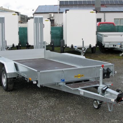 Remorque porte-engins Humbaur HS353718 avec 12 anneaux et rampes acier