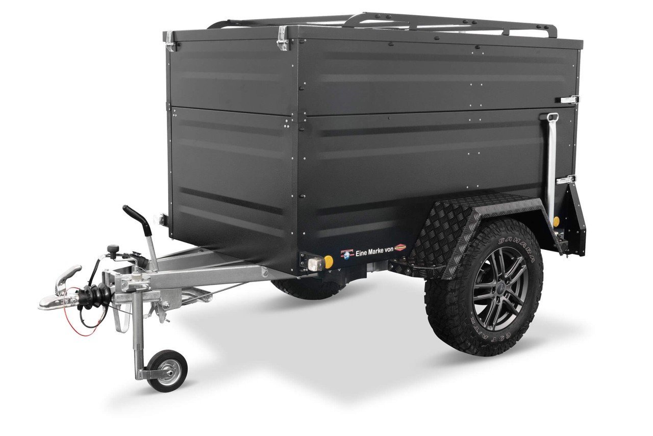 Remorque tout-terrain KT-EB2 Plus 1000 kg avec rehausse noire