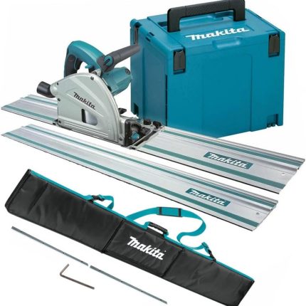 Scie plongeante 165 mm filaire 1300 W avec 2 rails 1