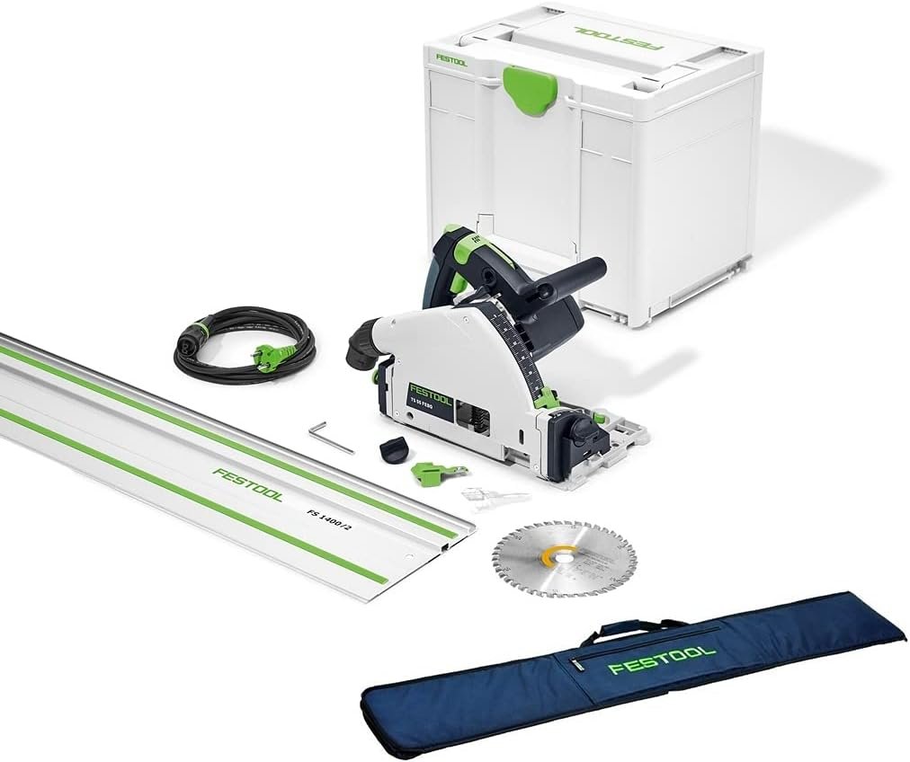 Scie plongeante FESTOOL TS 55 FEBQ 1200 W rail FS 1400/2