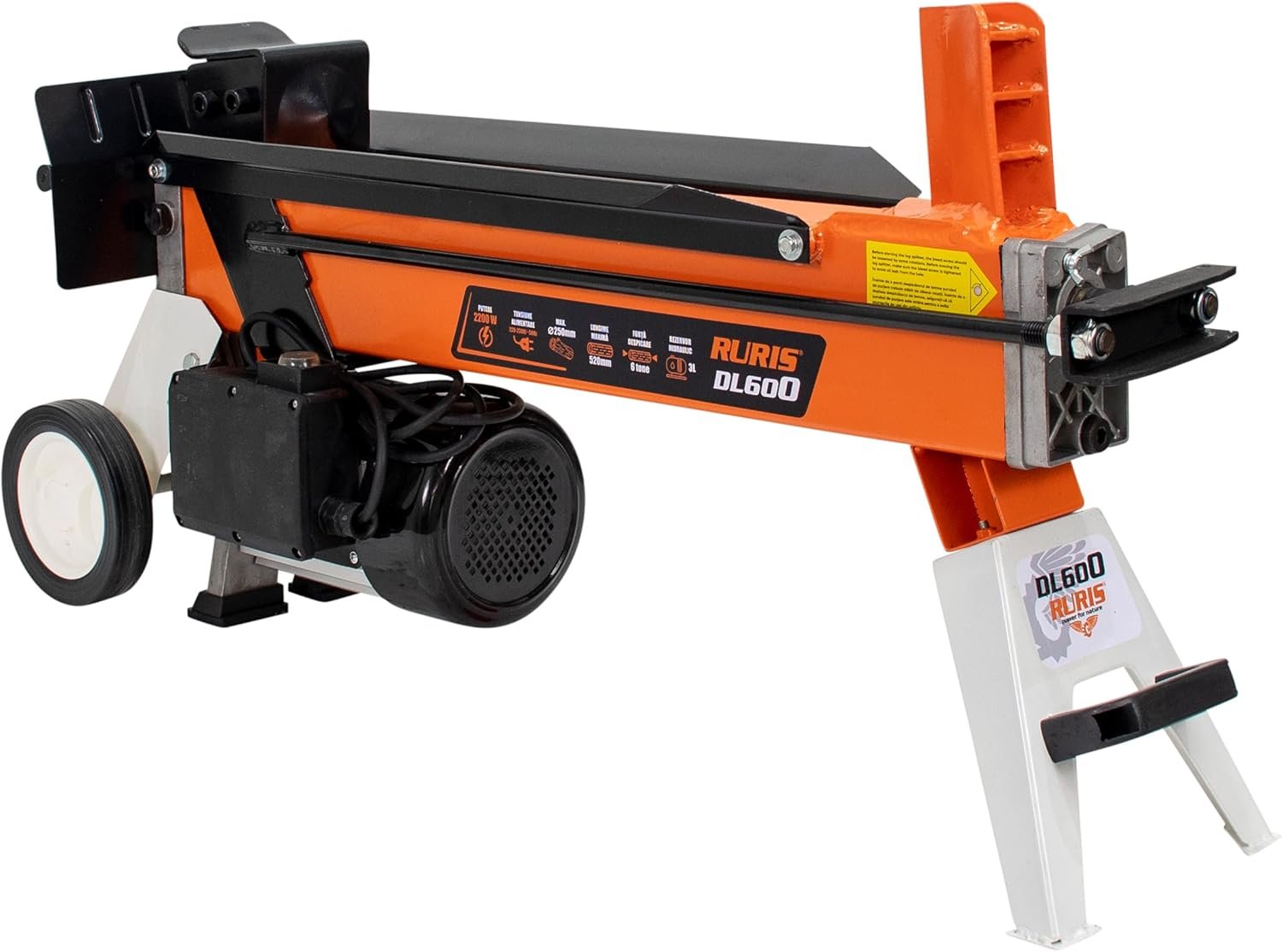Fendeur de bûches électrique 6 tonnes 52 cm 2200 W 230 V – image 1