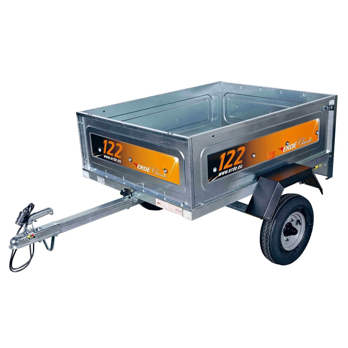 Remorque ERDE 122 Classic bagagère caisse basculante MMA 400 kg – image 1