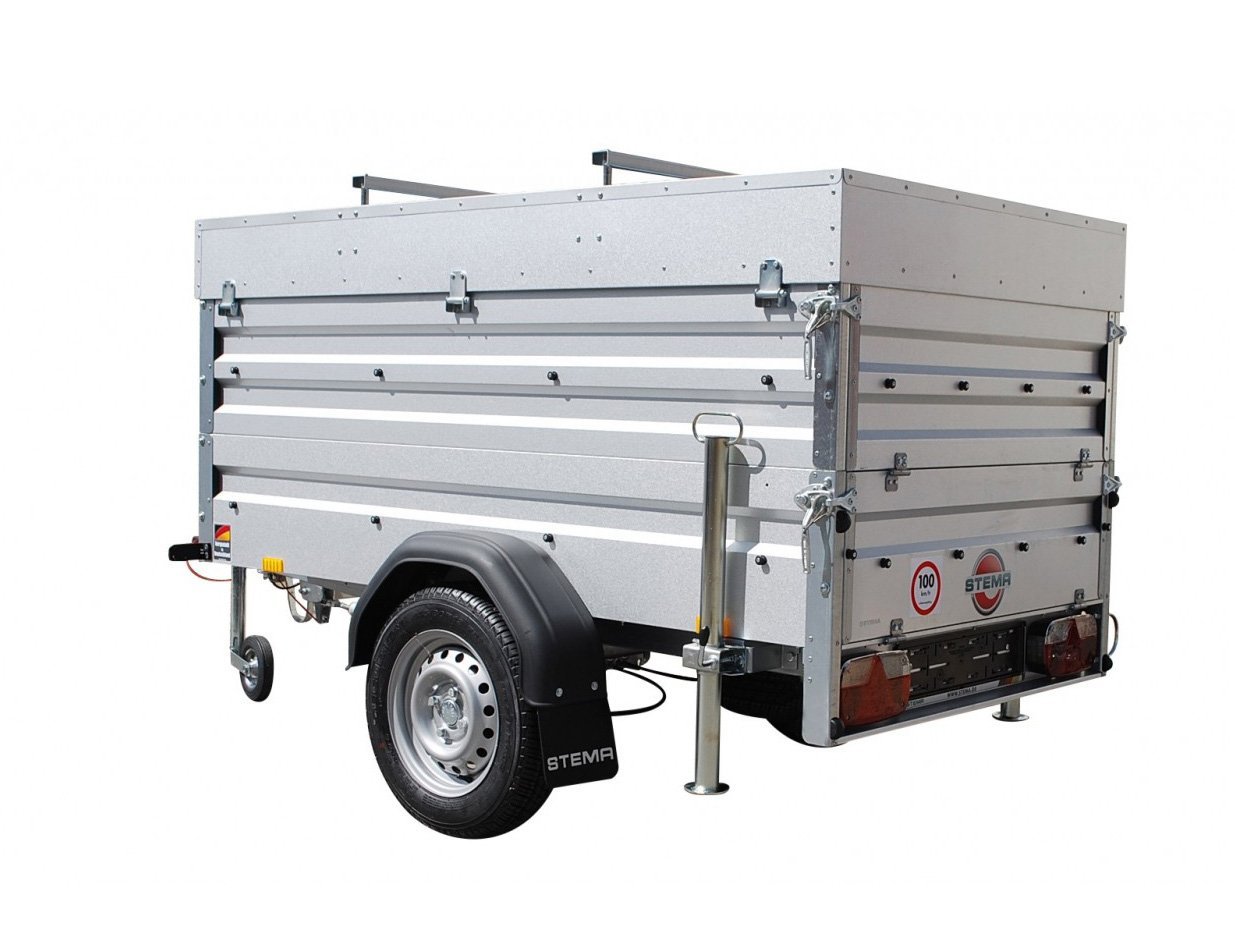 Remorque utilitaire STEMA FT 7.5G-20-10.1B 750 kg avec rehausse et couvercle