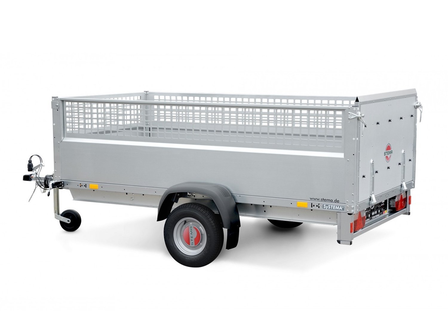 Remorque utilitaire STEMA STP O1 7.5-25-13.1 REX 25 grille 660 mm