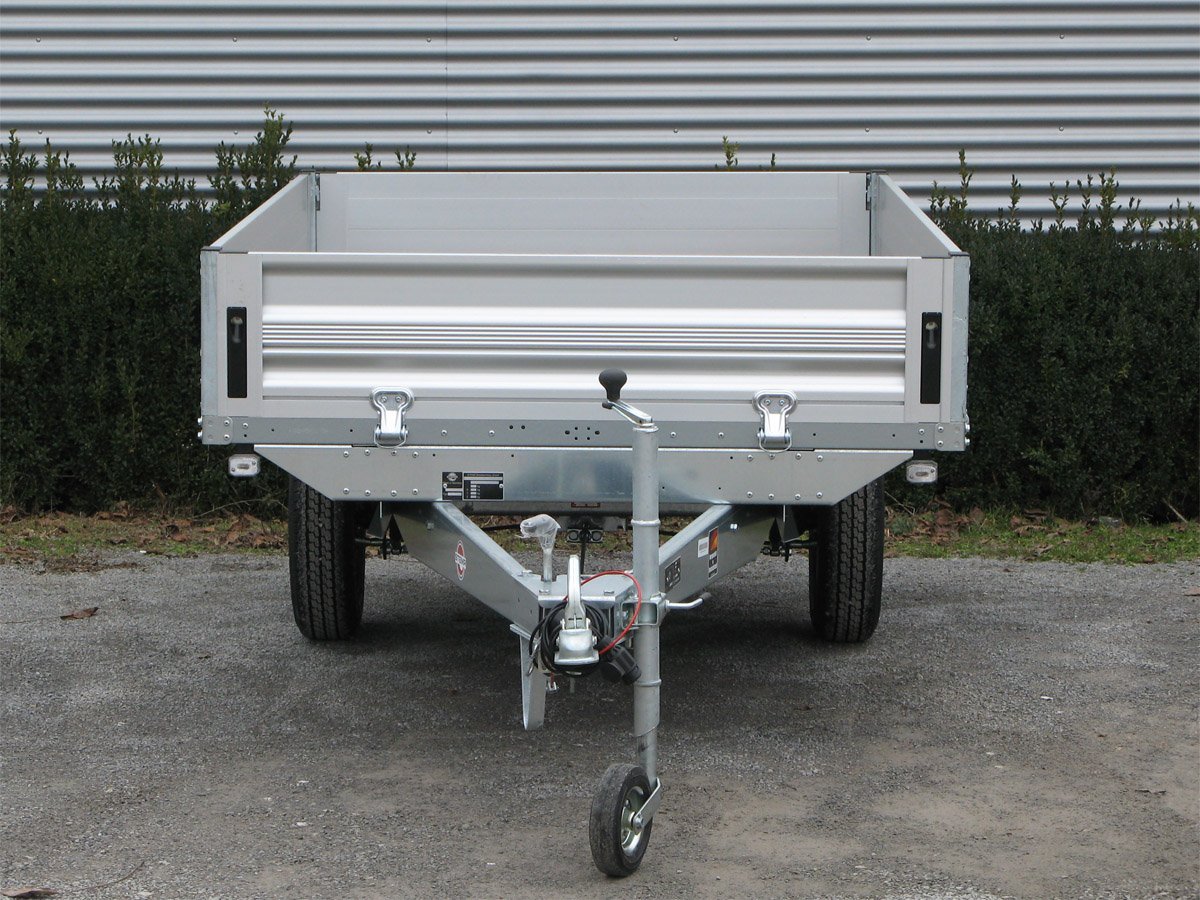 Remorque plateau STEMA SH O2 10-25-15.1 1000 kg à ridelles aluminium